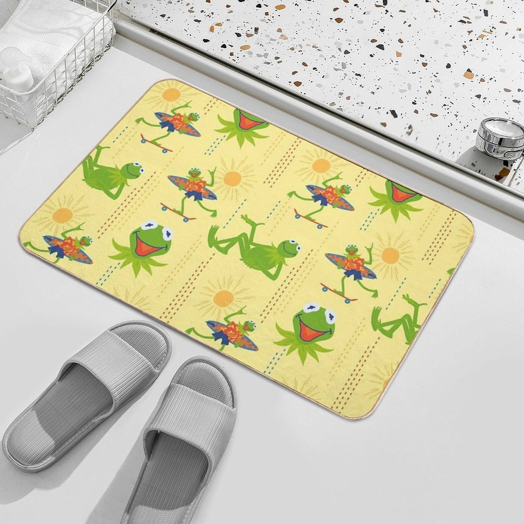 Surfin’ Kermit - Yellow  Absorbent Bath Mat