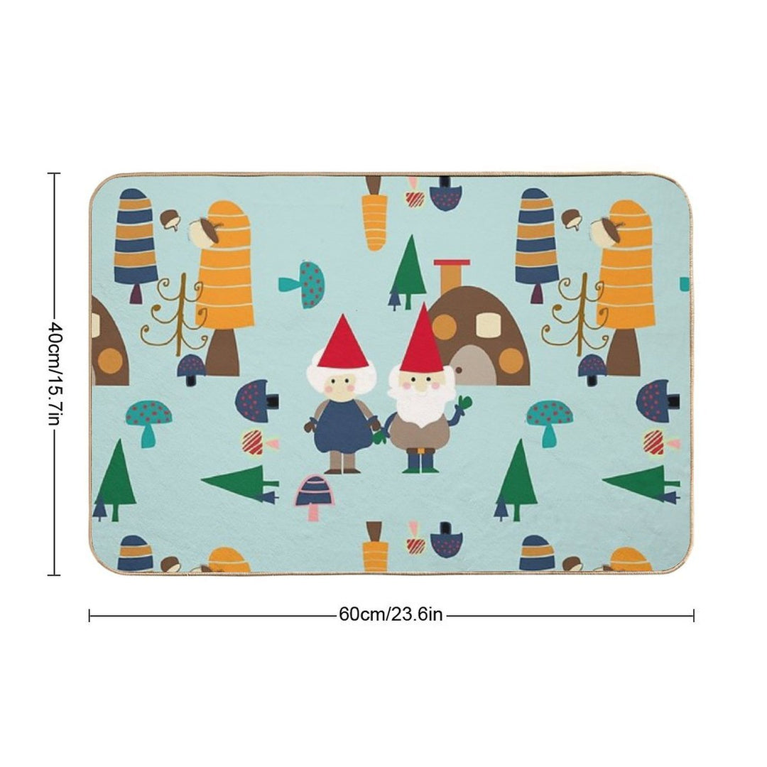 Gnome Blue  Fade-Resistant Bath Mat