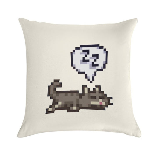 Stardew Valley Sleeping Cat Sploot Soft Style Accent Throw Pillow