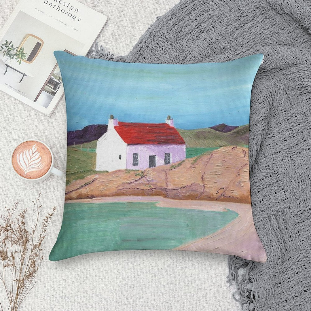 Hebridean Bay 2 Soft High-Density Material Throw Pillow