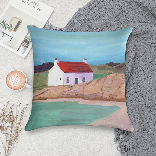 Hebridean Bay 2 Soft High-Density Material Throw Pillow