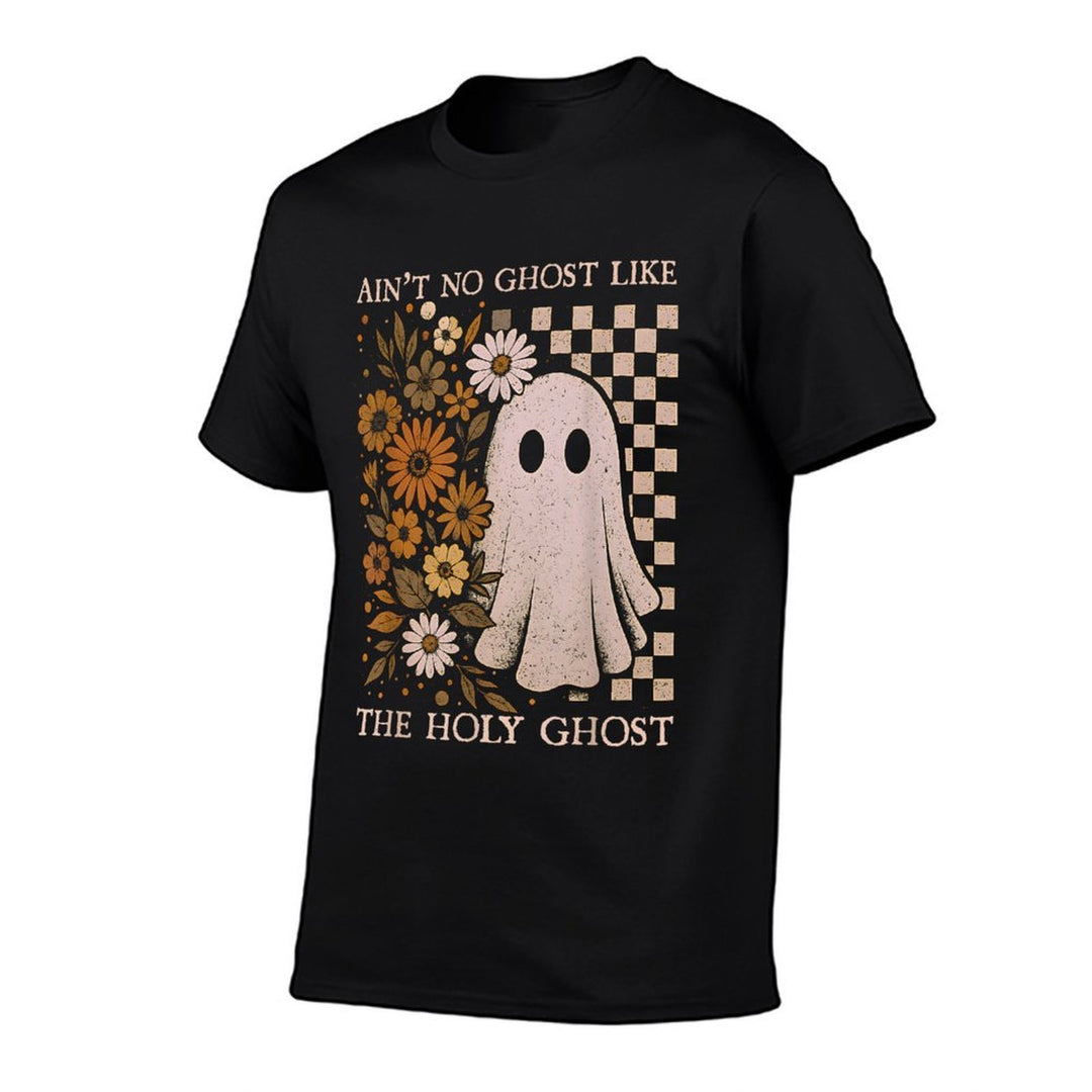 Retro Boho Aint No Ghost Like The Holy Ghost, Christian  Heathered Texture T-Shirt