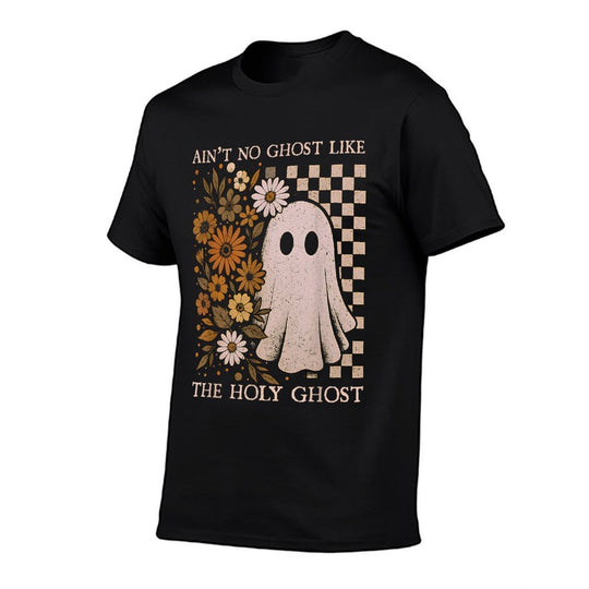 Retro Boho Aint No Ghost Like The Holy Ghost, Christian  Heathered Texture T-Shirt
