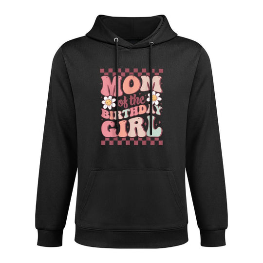 Mom of The Birthday Girl Cute Family Groovy Birthday Party Layering Staple Hoodie