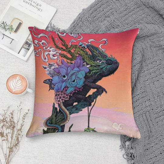 Phantasmagoria Soft Hidden Zipper Throw Pillow