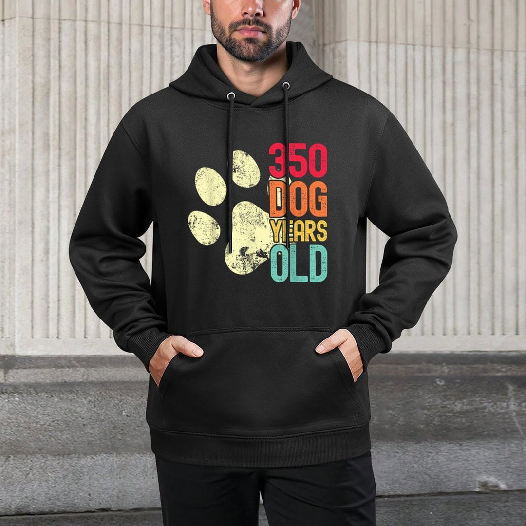 350 Dog Years Old Funny Dog Lovers 50th Birthday Durable Construction Hoodie
