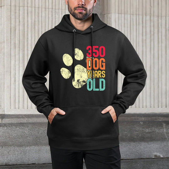 350 Dog Years Old Funny Dog Lovers 50th Birthday Durable Construction Hoodie