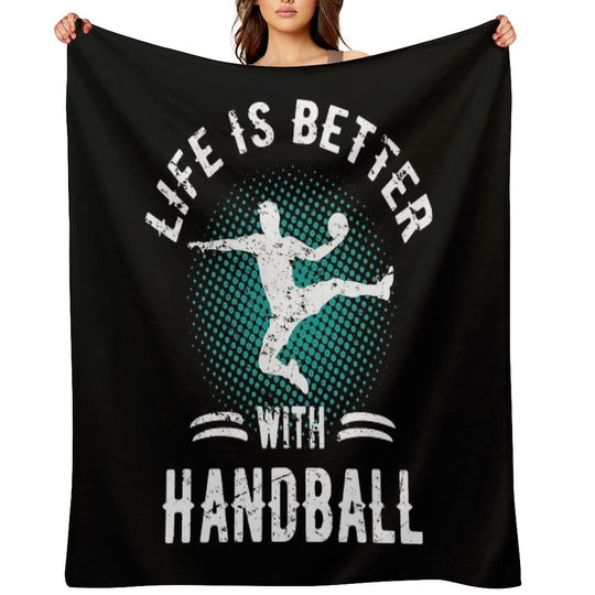 Handball Vintage Velvety-soft Throw Blanket