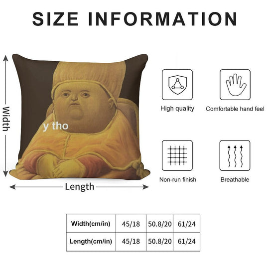 Y Tho Soft Reinforced Edging Throw Pillow