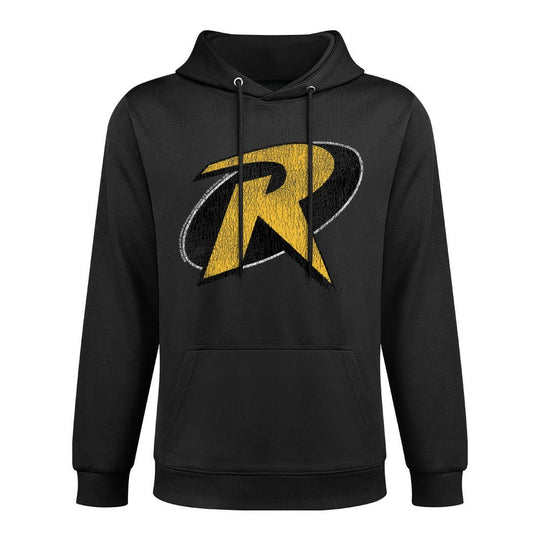 Kids DC Comics Youth Batman Robin Classic Vintage Red Logo Easy Care Hoodie