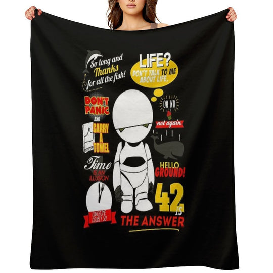 Hitchhikers Guide To The Galaxy 1 Travel-friendly Throw Blanket