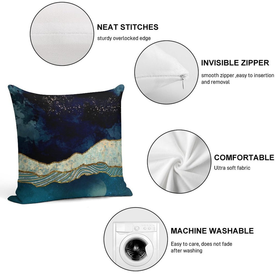 Indigo Sky Soft Skin-Friendly Throw Pillow