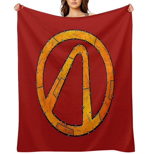 Vault Symbol Stitched - Borderlands Velvety-soft Throw Blanket