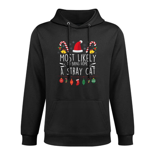 Most Likely To Bring Home A Stray Cat Matching Christmas Pilling-Resistant Hoodie