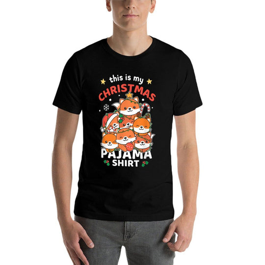 Fox Merry Christmas Fox Christmas Pajama  Relaxed-fit T-Shirt
