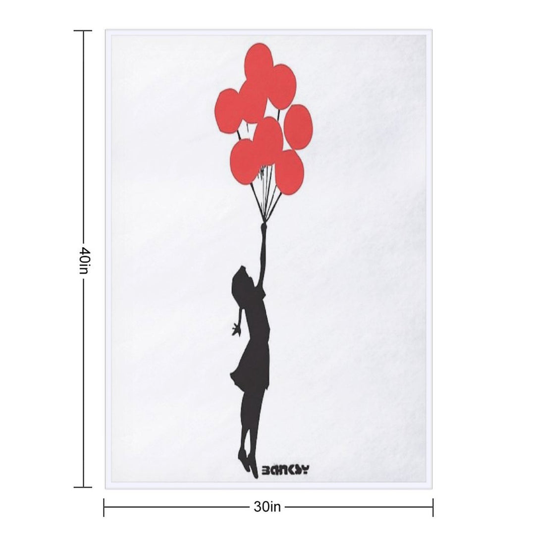 Banksy - Balloon Girl Anti-pilling Throw Blanket