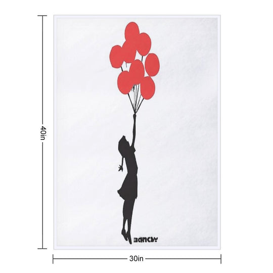 Banksy - Balloon Girl Anti-pilling Throw Blanket
