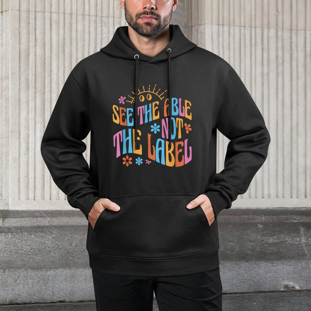 Special Education Teacher Autism See The Able Not The Label Moisture-Wicking Hoodie