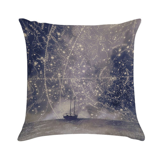 Star Maps Soft Shrink-Resistant Throw Pillow