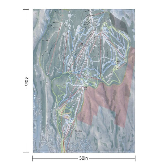 Steamboat Resort Trail Map Eco-conscious Throw Blanket