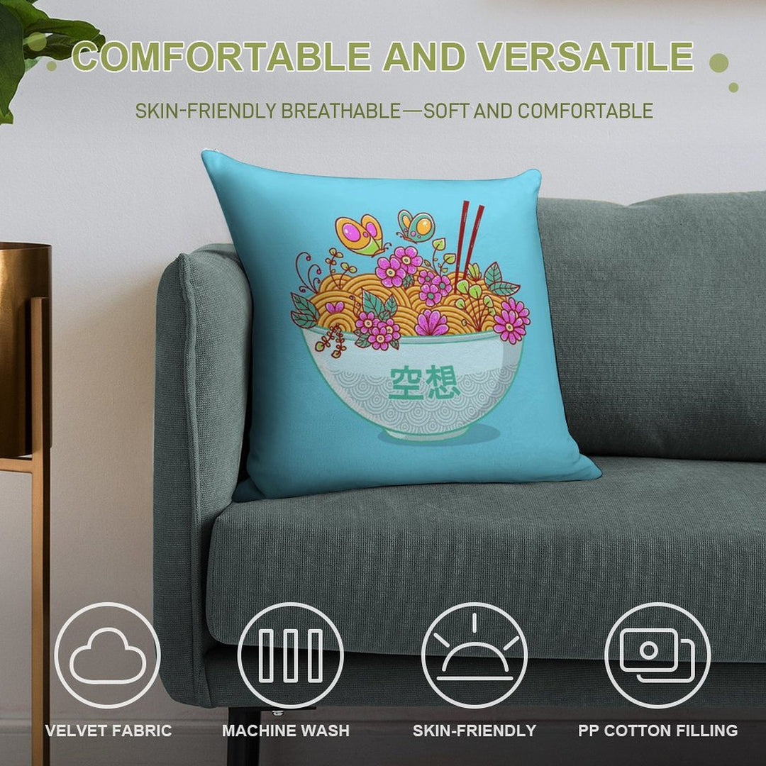 Ramen Fantasy Soft Style Accent Throw Pillow