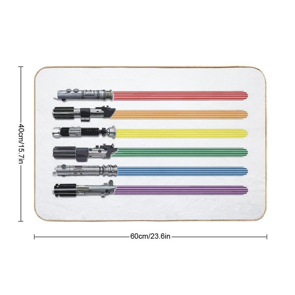 Lightsaber Pride Colors  Long-Lasting Bath Mat