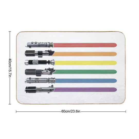 Lightsaber Pride Colors  Long-Lasting Bath Mat