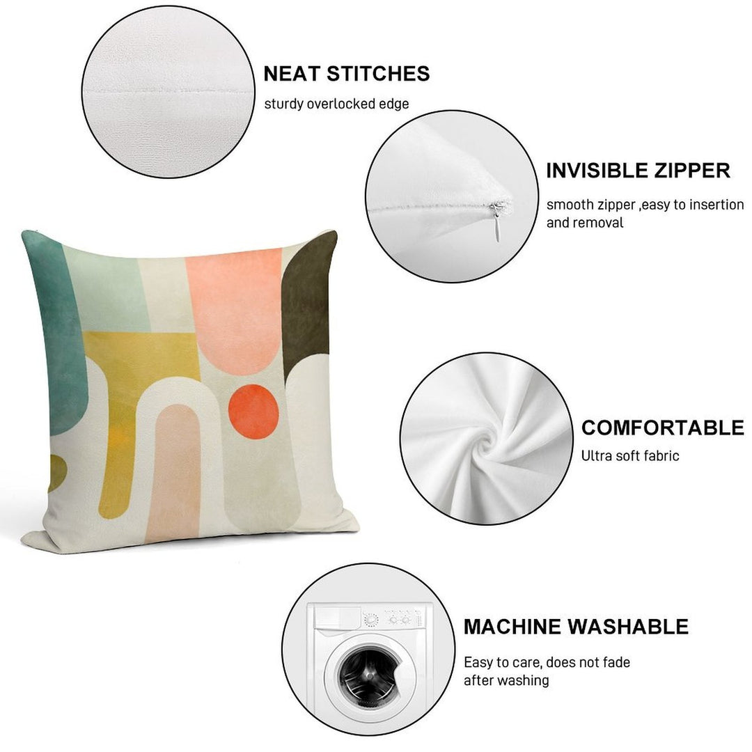 Geometry Shapes Abstract 9 Soft Bedroom Essential Throw Pillow