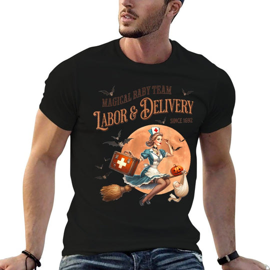 Women Labor And Delivery Nurse Halloween Special Deliveries  Versatile T-Shirt