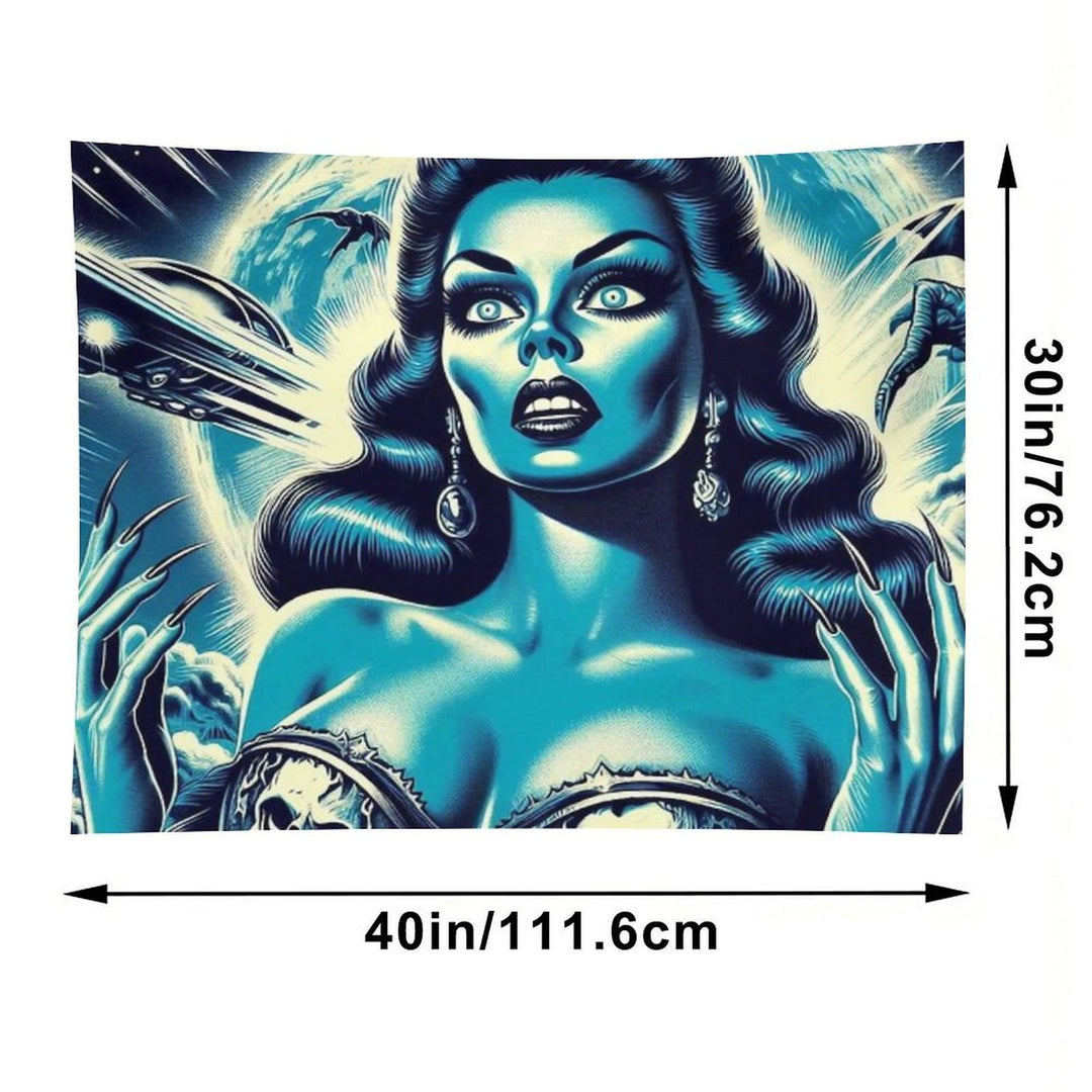 Sci-fi Girl Tapestry