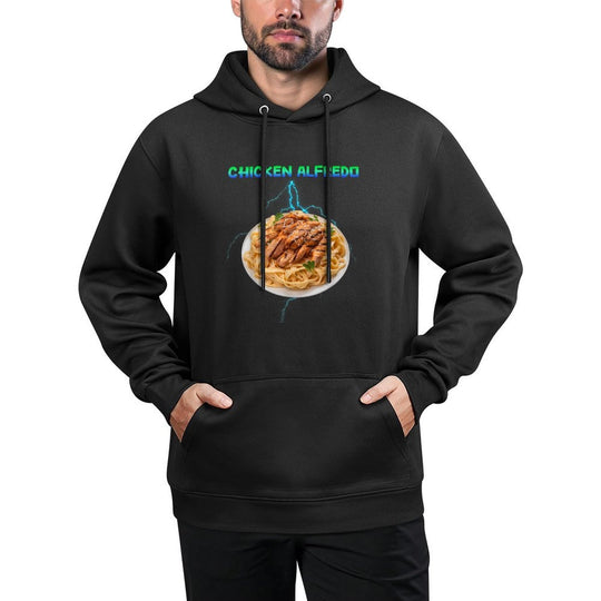 Chicken Alfredo Meme Bootleg Rap Style 90s Vintage Funny Adjustable Hood Hoodie