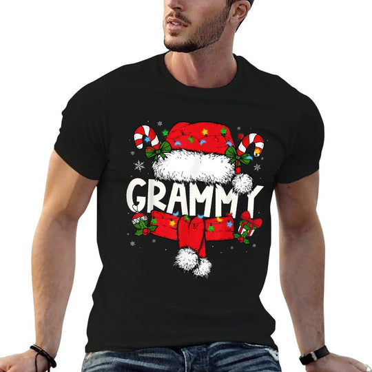 Grammy Christmas Pajama Santa Claus Family Matching Grandma  Trendy Pattern T-Shirt