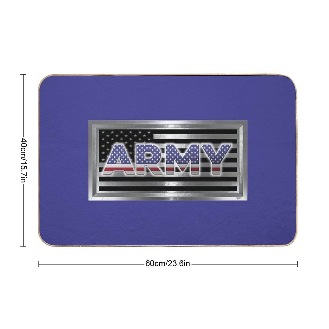 Commemorative Army Metal Flag  Anti-Trip Bath Mat