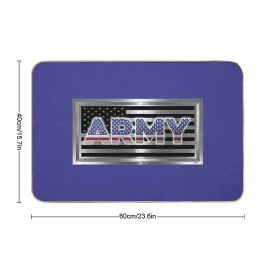 Commemorative Army Metal Flag  Anti-Trip Bath Mat