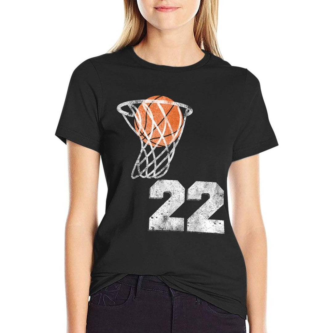 Vintage Basketball Jersey Number 22 Player Number  Vintage-inspired T-Shirt