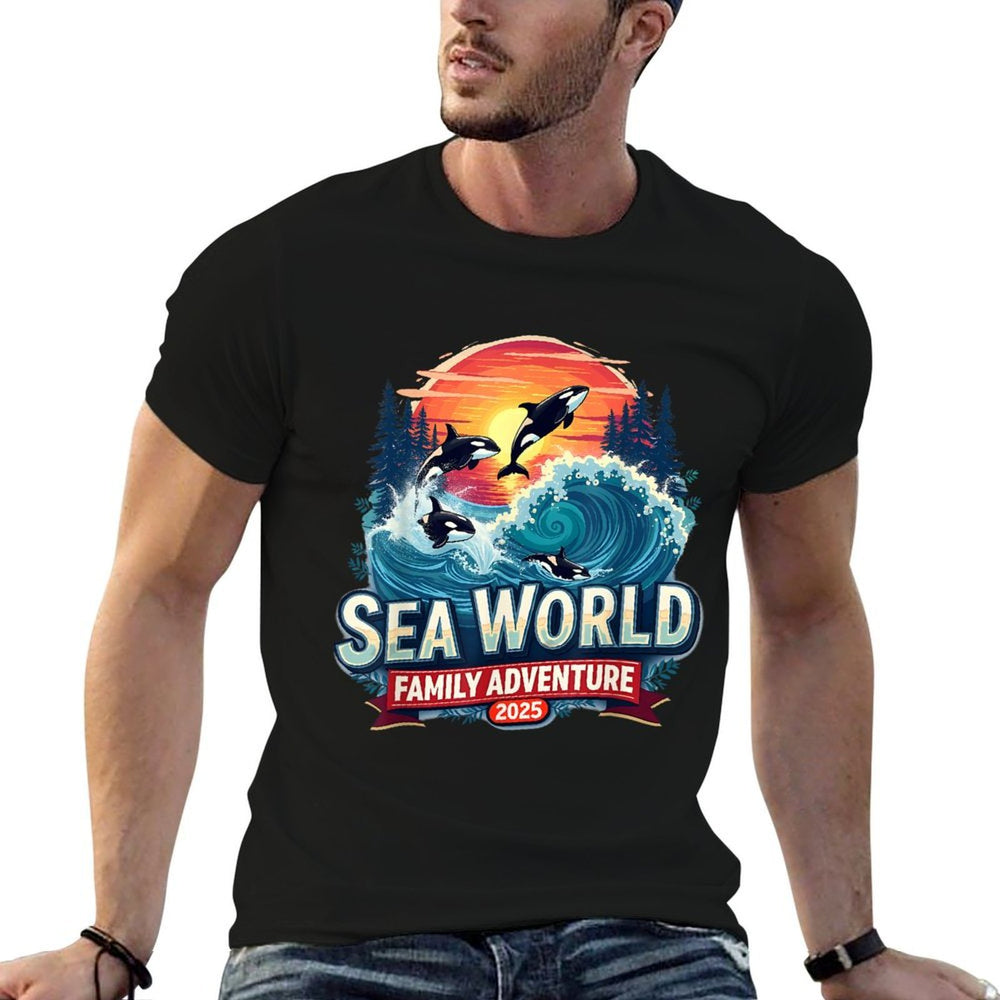 Sea World 2025 Family Adventure Ocean Explorer Memories  Tagless Design T-Shirt