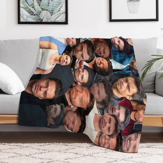 Sebastian Stan Photo Collage 2 All-season Throw Blanket