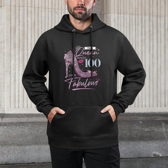 This Queen Makes 100 Looks Fabulous 100th Birthday Casual Wear Hoodie