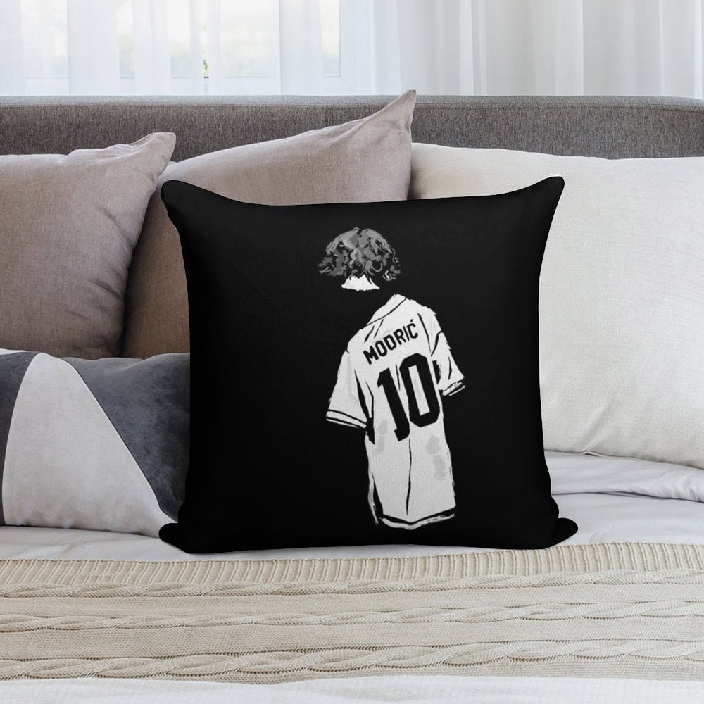 LUKA MODRIC WHITE LEGEND Soft Short Plush Fabric Throw Pillow