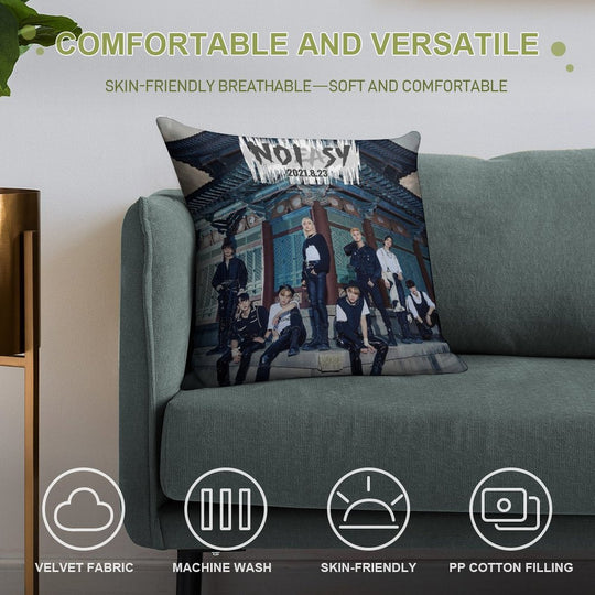 No Easy - Stray Kids Album Cover Soft Luxury Feel Throw Pillow