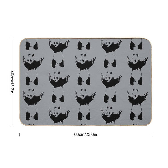 Banksy Panda  Rapid-Drying Bath Mat