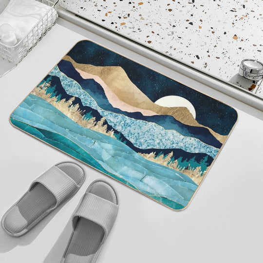 Midnight Ocean  Rapid-Drying Bath Mat
