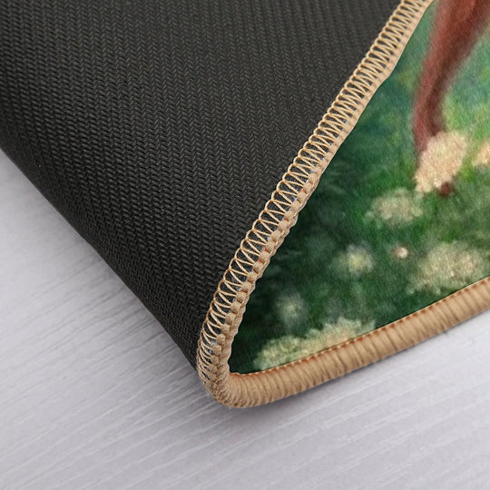 Flower Moon - Oil Painting of Fairy Man in Flowers  Odorless Bath Mat