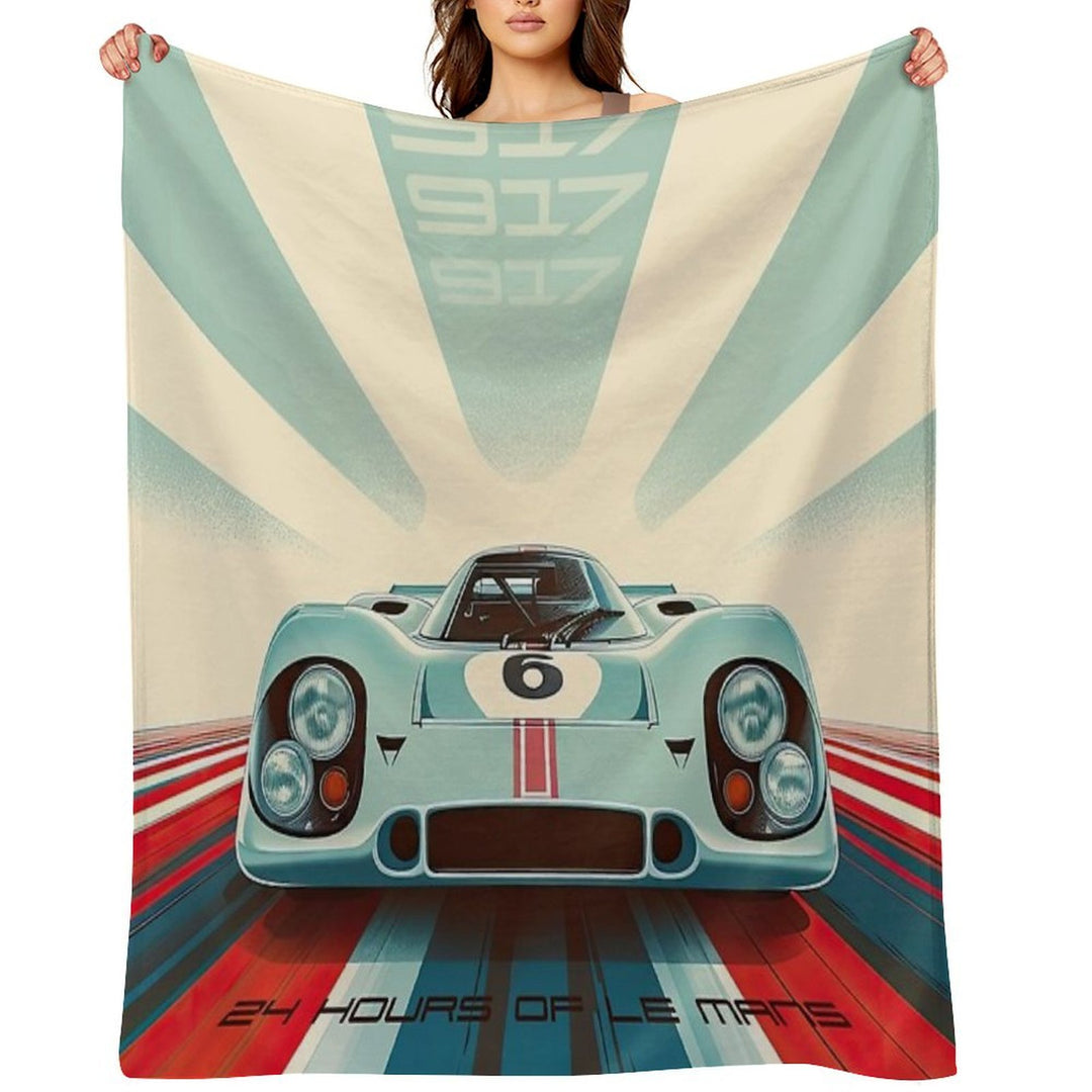 Porsche 917 24 Hours of Le Mans Race Car Gift-ready Throw Blanket