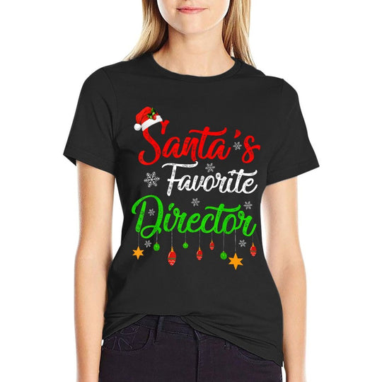 Funny Xmas Santas Favorite Director Christmas  Quick-drying T-Shirt
