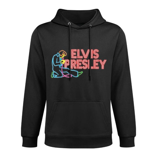 Elvis Presley Official Elvis Neon Sign Versatile Streetwear Hoodie