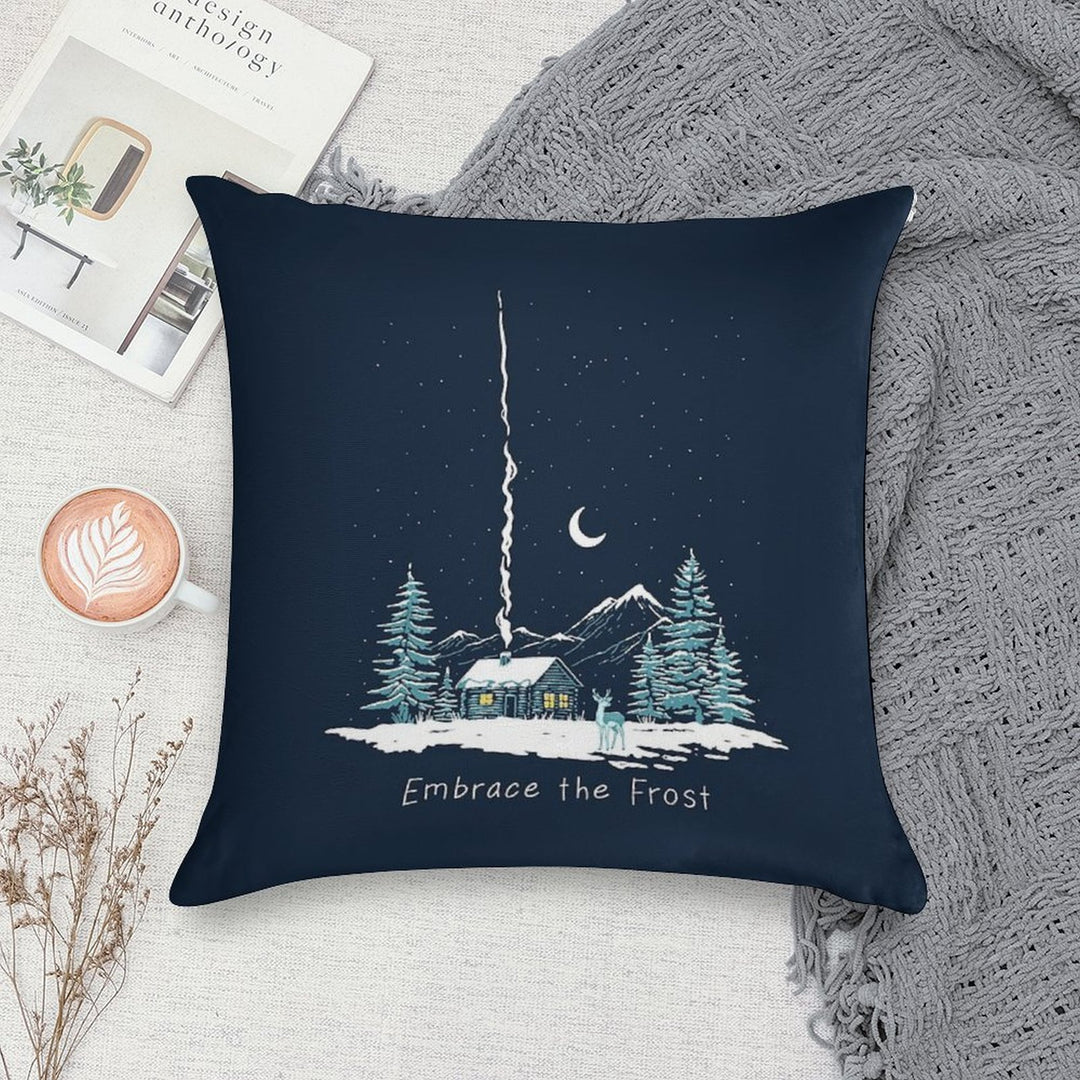 Embrace The Frost Soft Bedroom Essential Throw Pillow
