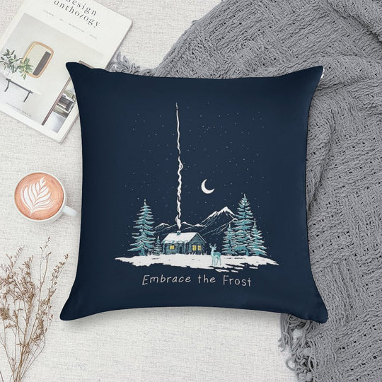Embrace The Frost Soft Bedroom Essential Throw Pillow