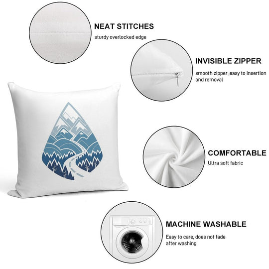 The Road Goes Ever On Winter (white) Soft High-Density Material Throw Pillow