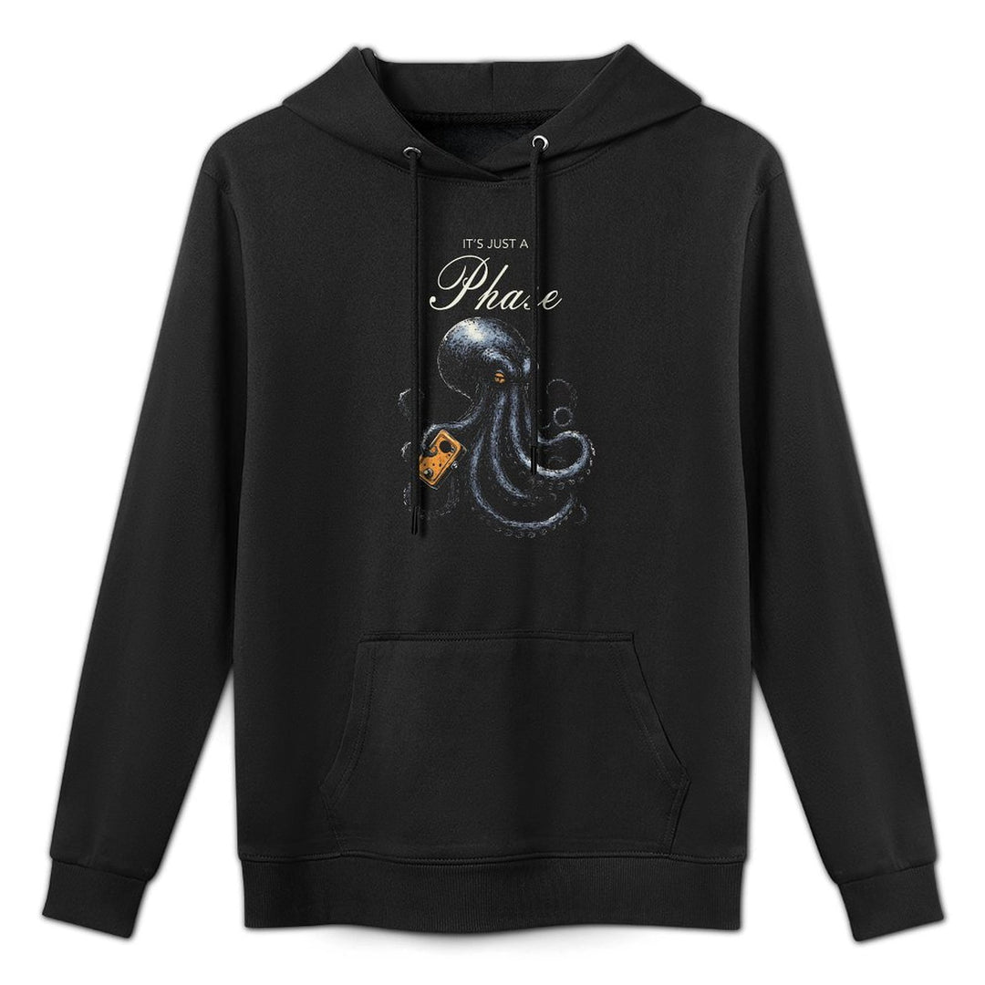 Its Just A Phase Octopus Guitar Player Effect Pedal Meme Medium-Weight Fabric Hoodie